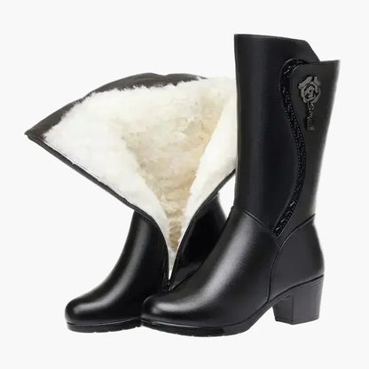 Damen Winter-Stiefeletten mit Absatz – Modische Schnürboots für kalte Tage