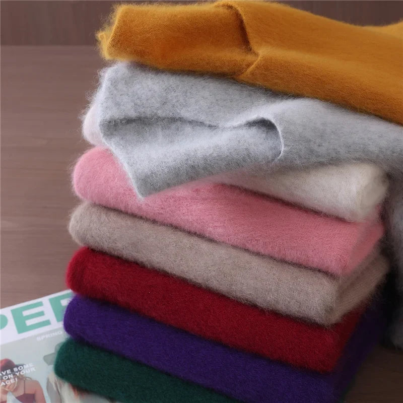 Damen Pullover V-Ausschnitt Langarm Weiches Material