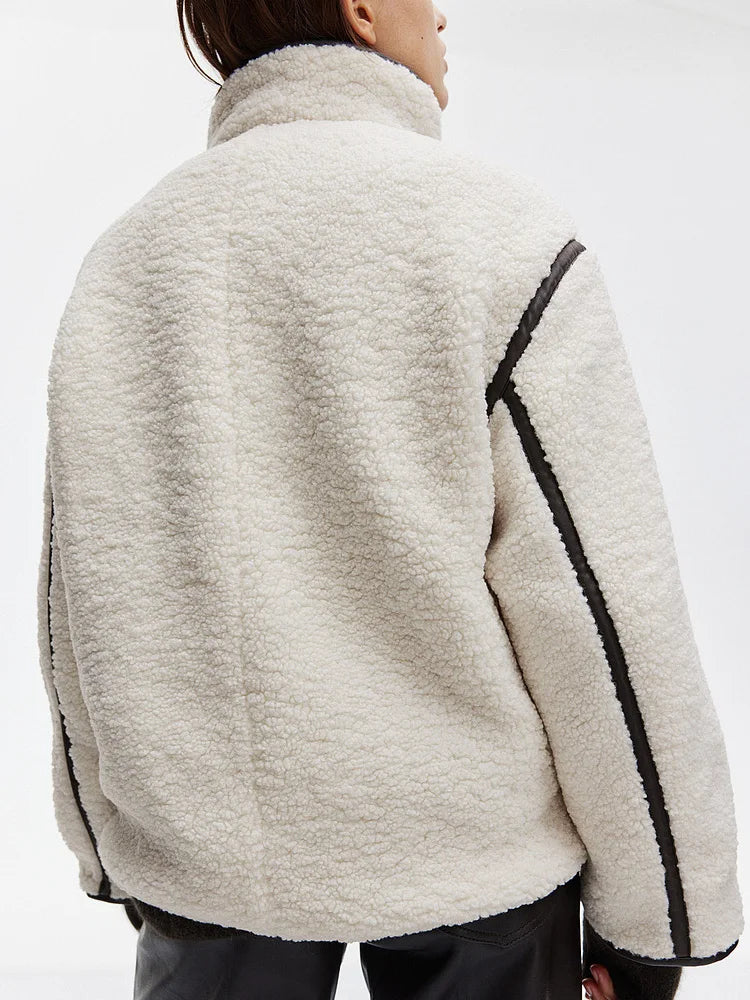 Damen Teddy Oversize Mantel – Modischer Wintermantel im Streetstyle für Alltag und Freizeit