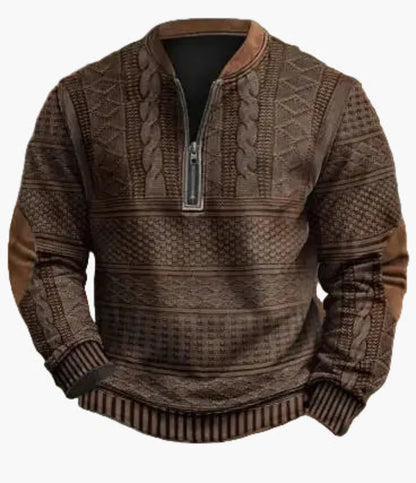 Herren Strickpullover mit Halbreißverschluss – Modischer Winterpullover für Freizeit und Alltag
