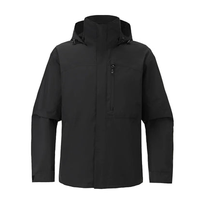 Herren Outdoorjacke Tarnmuster mit Kapuze & Reißverschluss, gefüttert