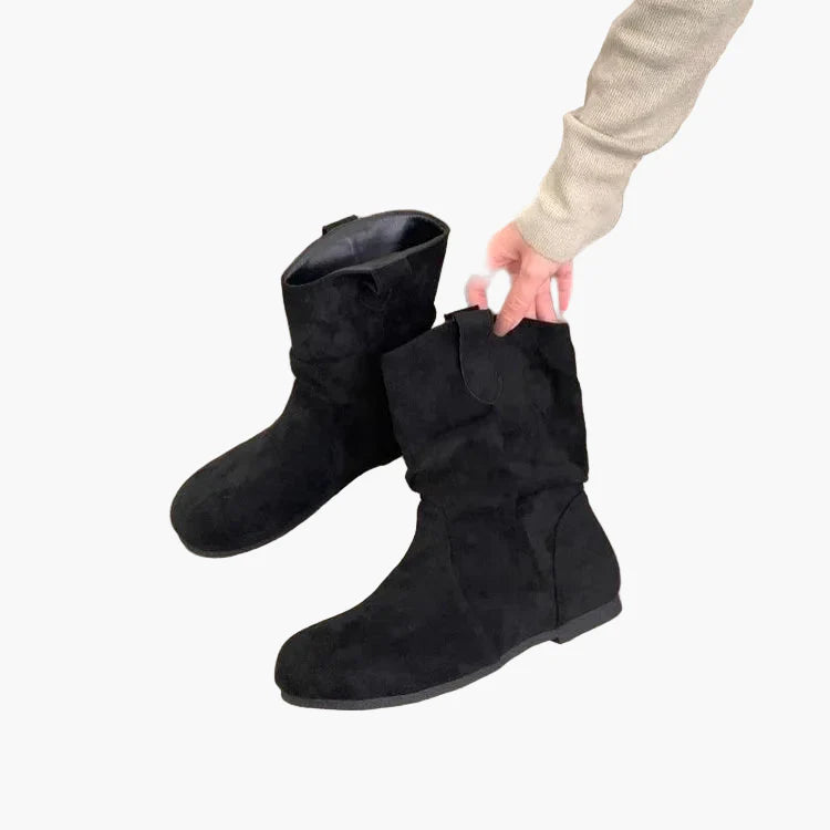 Damen Bequeme Freizeit Stiefel – Modische Slipper Boots für Alltag und Outdoor