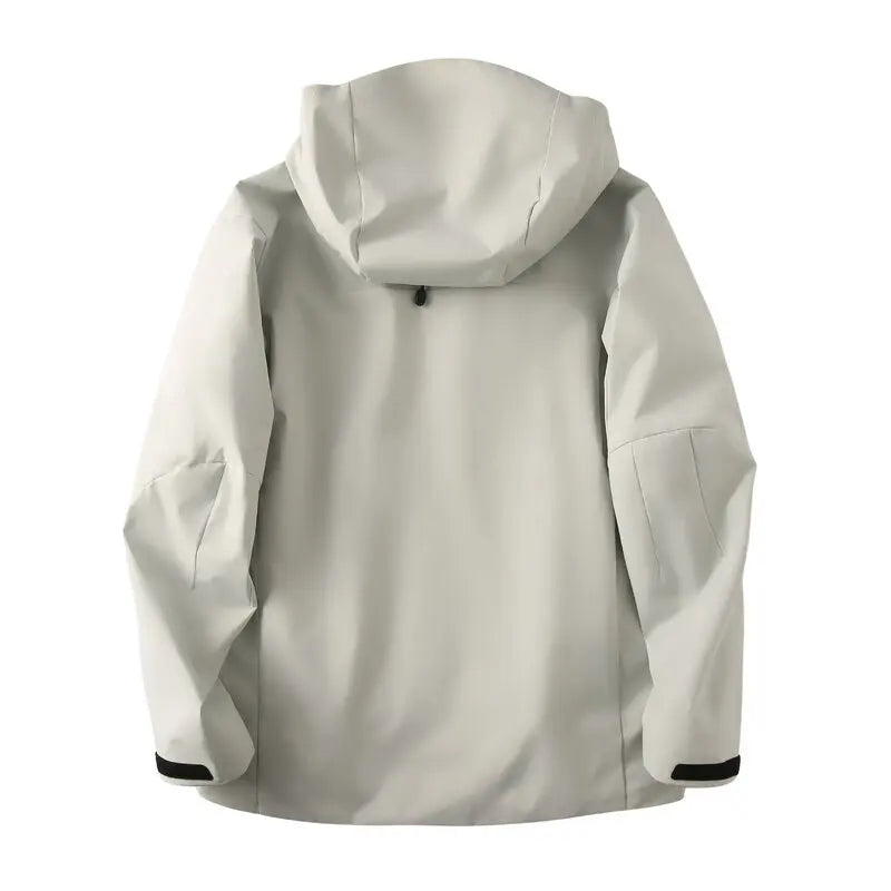 Unisex Kapuzenjacke Outdoor Wanderjacke mit Reißverschlusstaschen