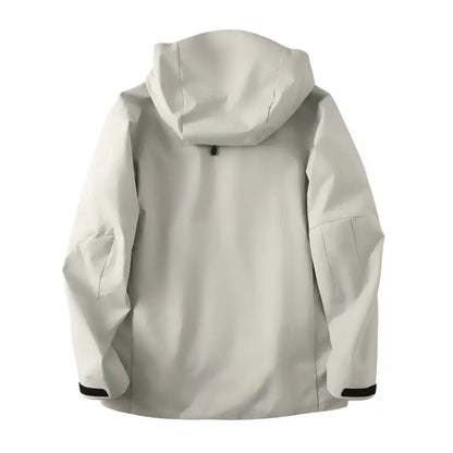 Unisex Kapuzenjacke Outdoor Wanderjacke mit Reißverschlusstaschen