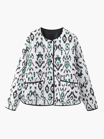 Damen Steppjacke im Boho-Stil – Modische Übergangsjacke für Alltag und Freizeit