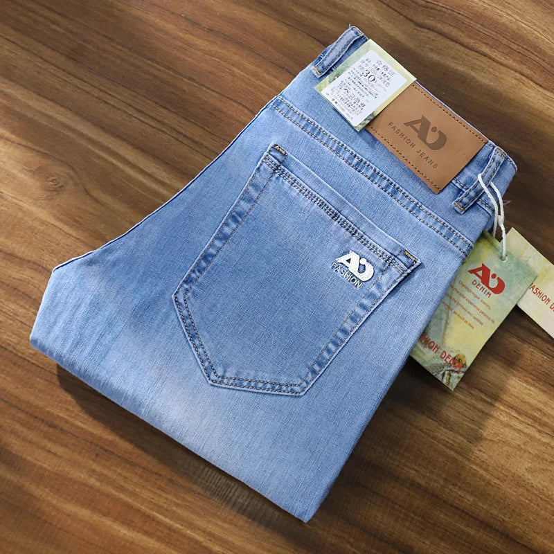 Herren Jeans Hose Straight Fit Denim Regular Casual
