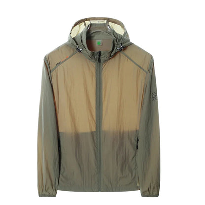 Leichte Windjacke mit Kapuze und Reißverschluss für Herren