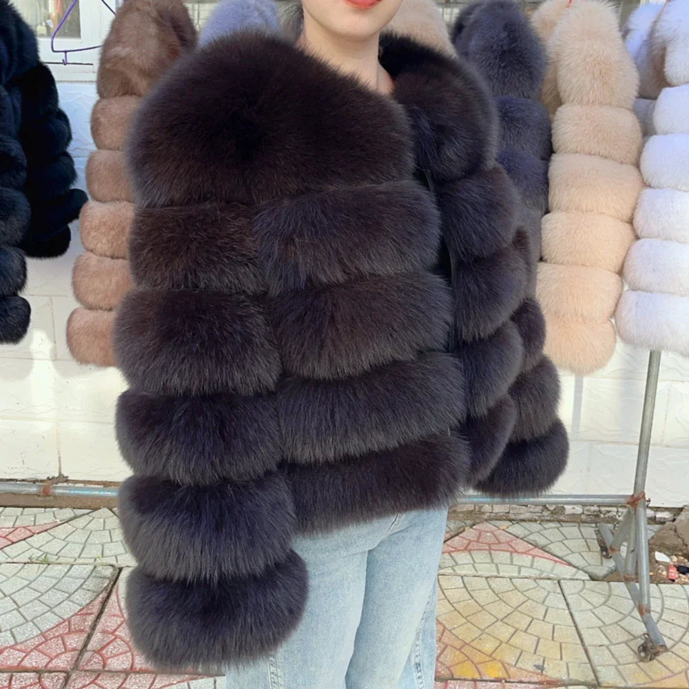 Damen Kurzjacke aus Kunstpelz, Winter Warmes Plüschjacke, Langarm Felljacke