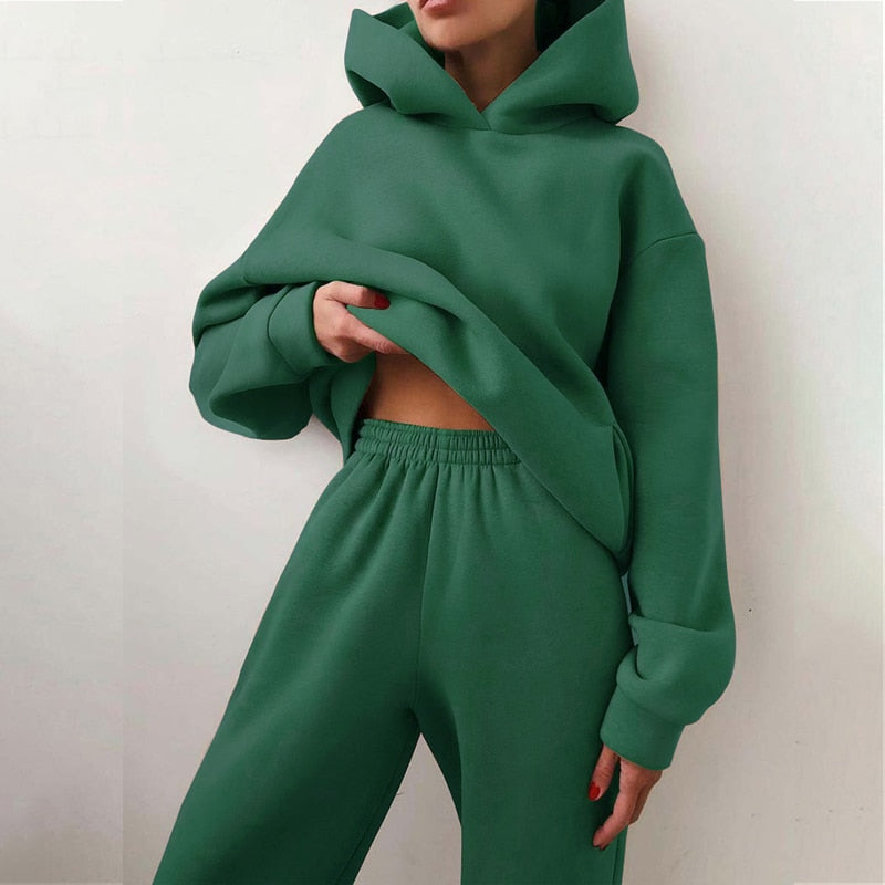 Damen Zweiteiliges Lounge- & Freizeitset mit Hoodie und Jogginghose