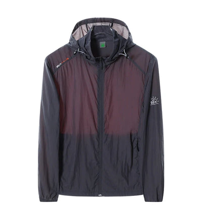Leichte Windjacke mit Kapuze und Reißverschluss für Herren