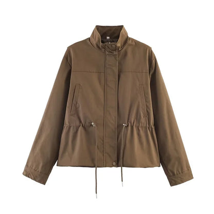Damen Jacke mit Stehkragen & Tunnelzug Hellblau