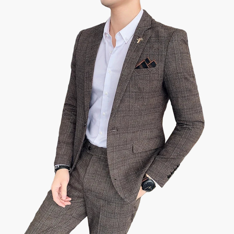 Herren Business Anzug Set – Moderner Slim Fit Anzug für Büro und besondere Anlässe