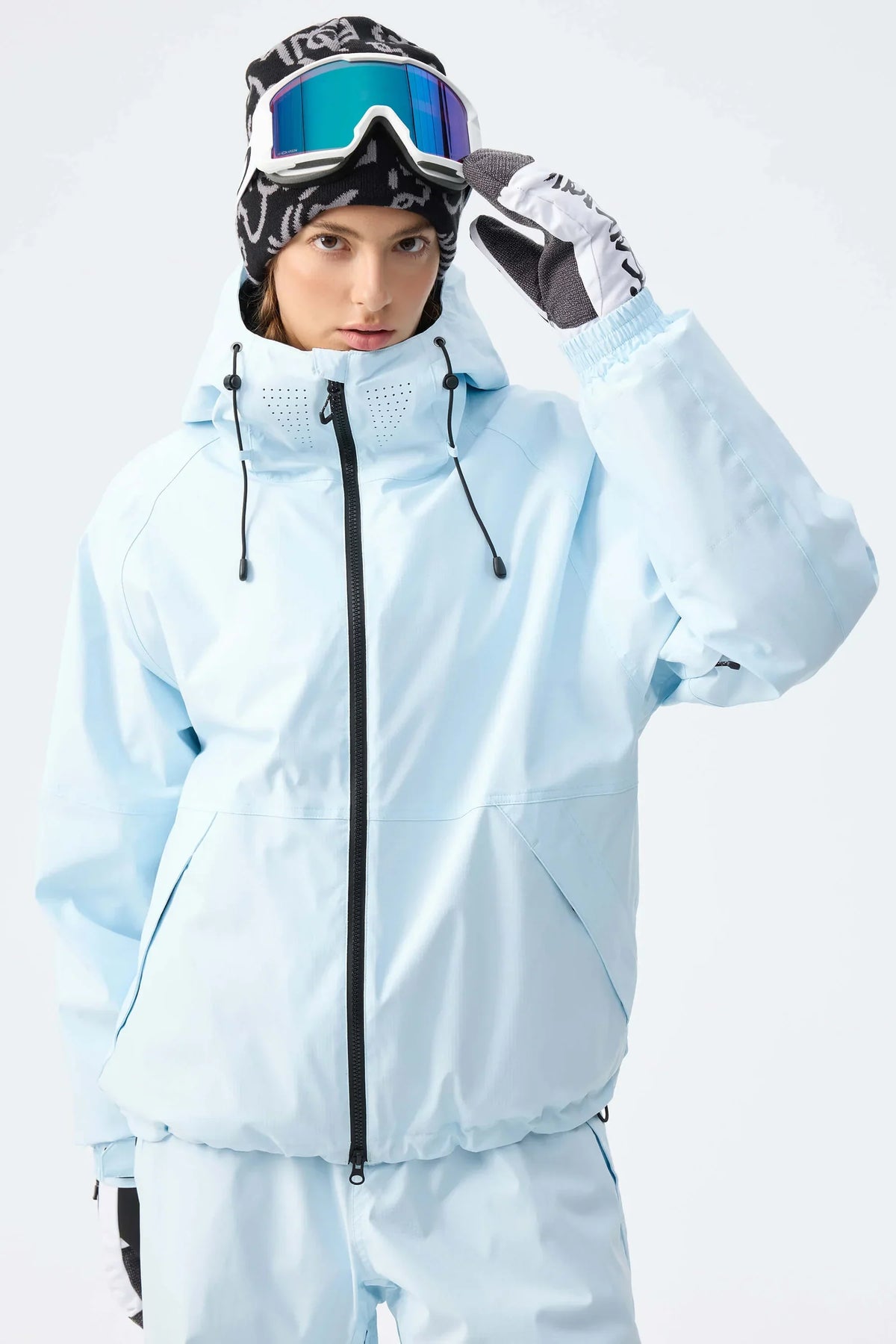 Winter Sportjacke mit Kapuze für Damen, Rosa