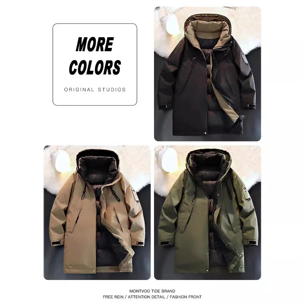 Winterparka mit Kapuze und Reißverschluss Herren