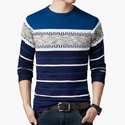 Herren Strickpullover mit modernem Streifenmuster – Alltagsmode & Freizeit