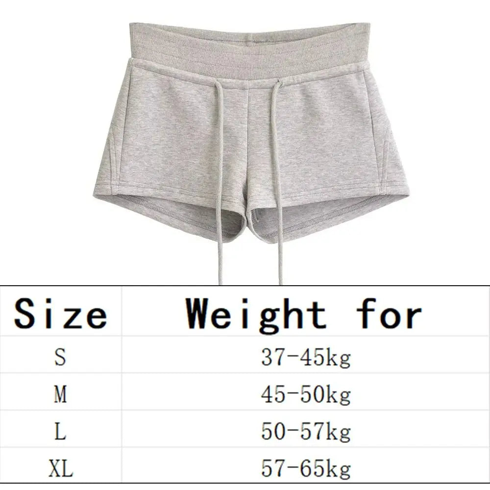 Damen Shorts Sportshorts mit Kordelzug in Schwarz oder Grau