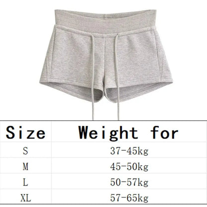 Damen Shorts Sportshorts mit Kordelzug in Schwarz oder Grau