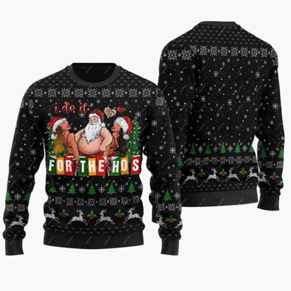 Herren Weihnachts-Pullover Ugly Christmas Sweater Jingle Balls Lustig Party