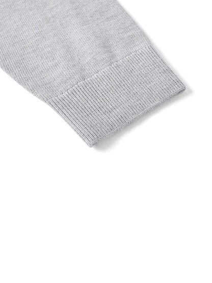 Unisex Langarm Pullover Rundhals Ausschnitt aus Feinstrick