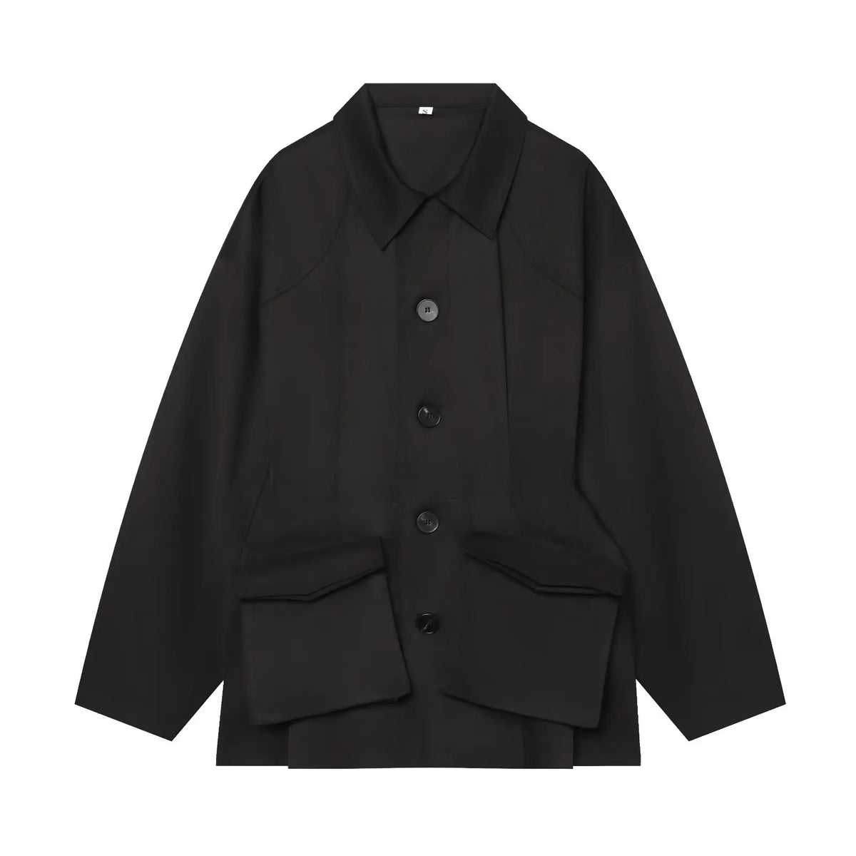Übergangsjacke mit Kragen und Pattentaschen Locker geschnitten