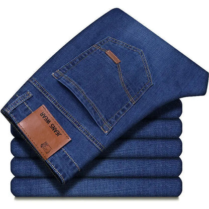 Herren Jeans Hose Straight Fit Dunkelblau Blau Schwarz mit 5 Taschen