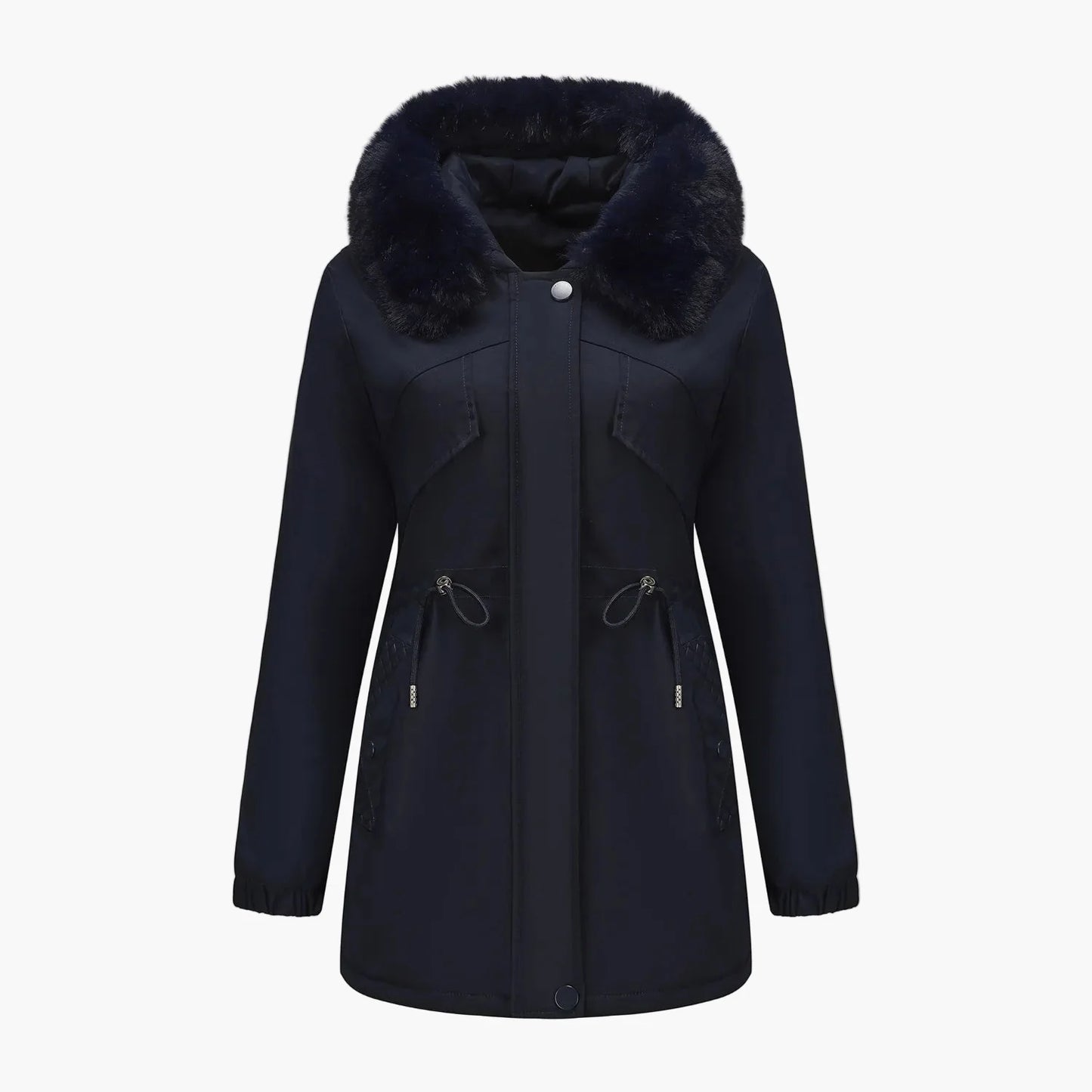 Damen Winterparka mit Kunstfellkragen – Eleganter Mantel für kalte Tage