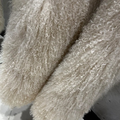Damen Langer Mantel mit zotteligem Kragen Warmer Winter Outwear