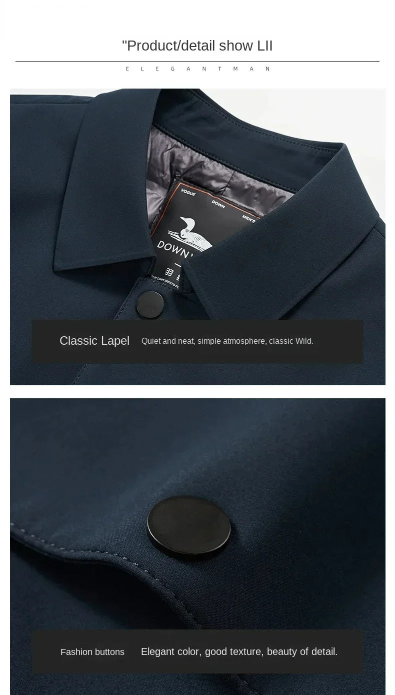 Herren Steppmantel Eleganter Business-Look Übergangsjacke
