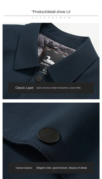 Herren Steppmantel Eleganter Business-Look Übergangsjacke