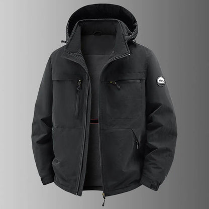 Herren Outdoor Jacke mit Kapuze & Reißverschlusstaschen
