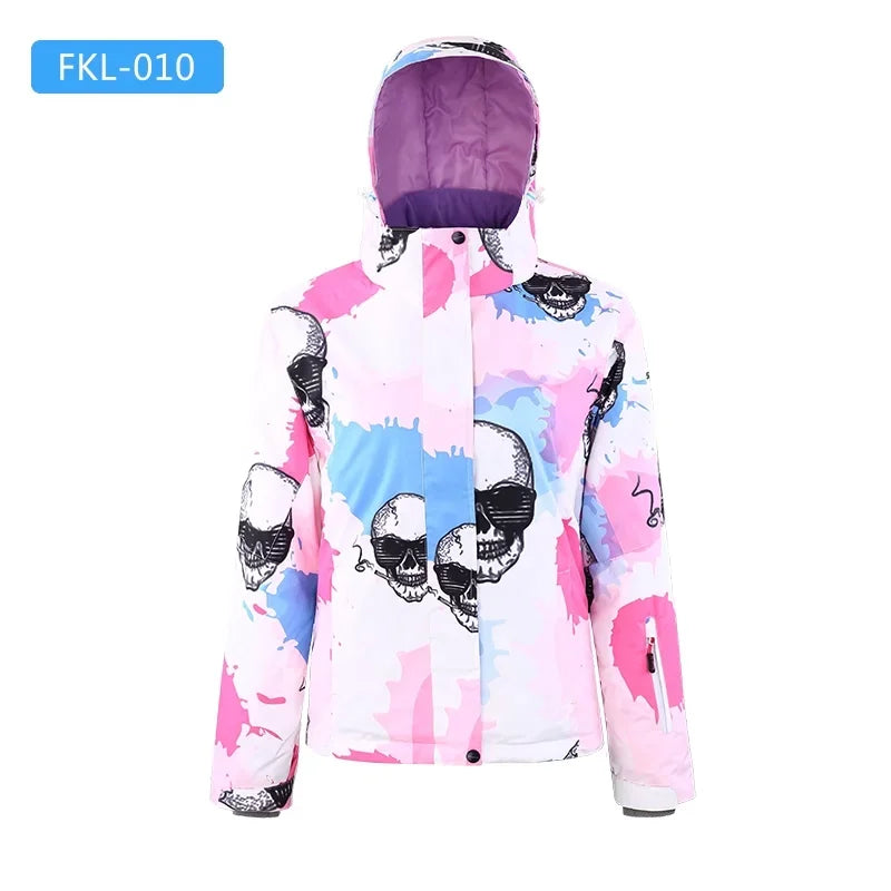 Damen Ski-Snowboardjacke mit Kapuze Wind- & Wasserabweisend
