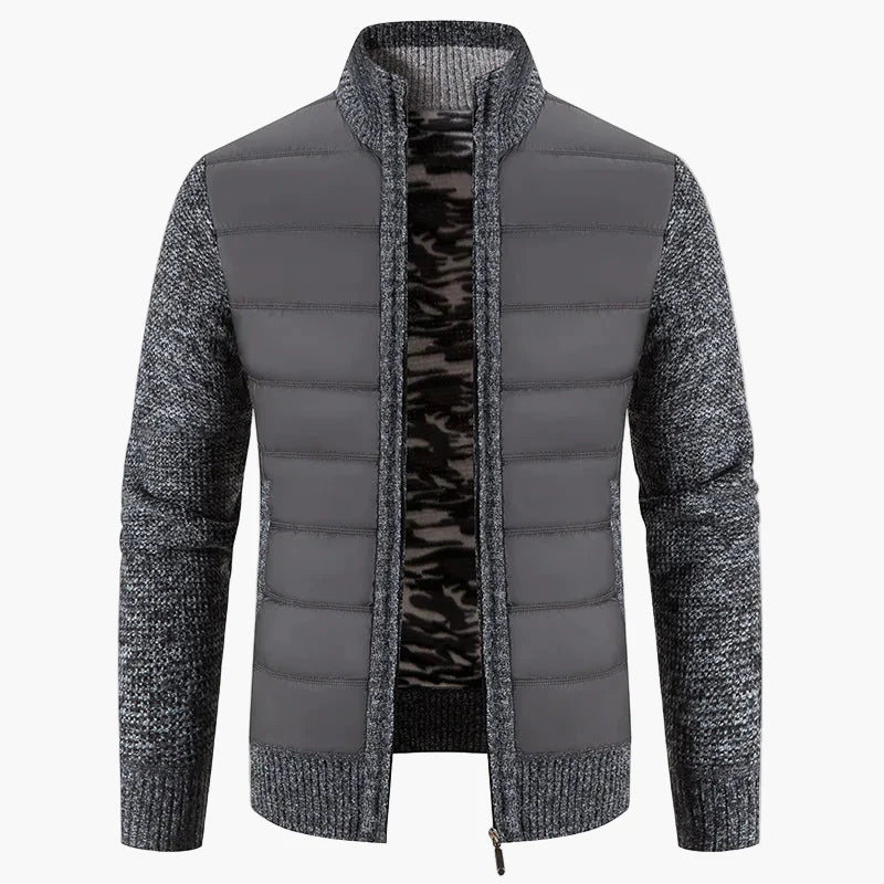 Herren Steppstrickjacke mit Reißverschluss – Modischer Freizeit- und Alltagsbegleiter