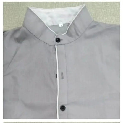 Herren Elegantes Slim Fit Hemd mit Stehkragen – Modernes Business- und Freizeitshirt