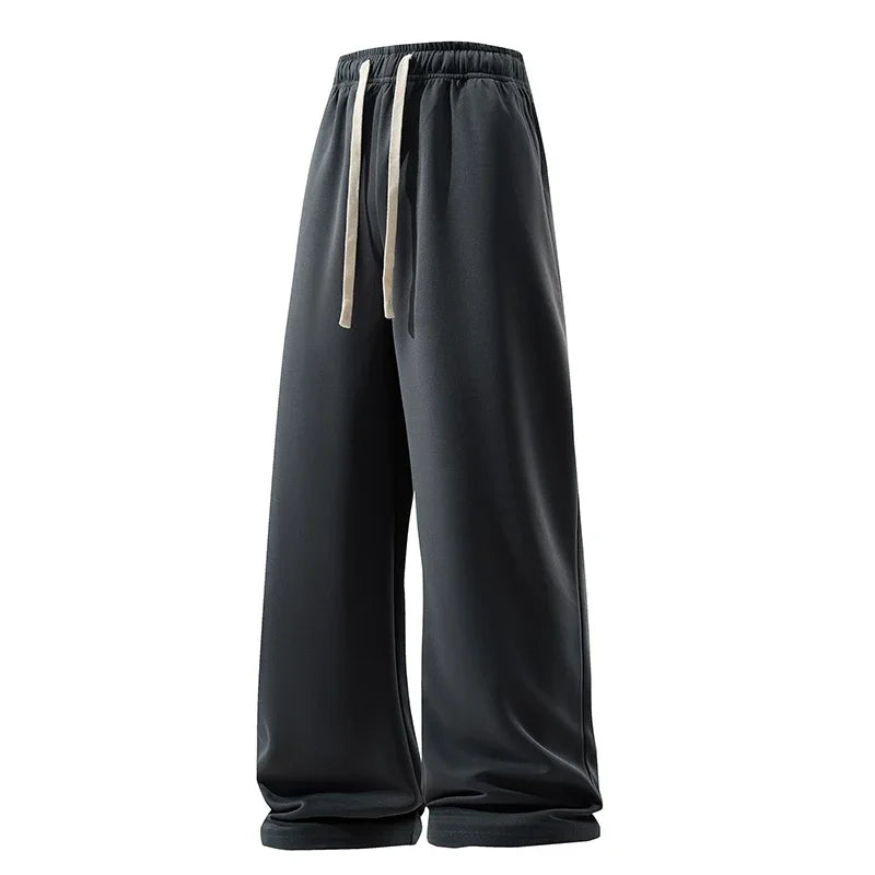 Unisex Jogginghose Weites Bein mit Kordelzug – Schwarz, Dunkelgrau, Hellgrau, Beige