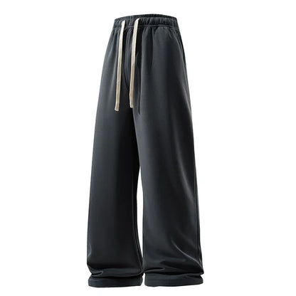 Unisex Jogginghose Weites Bein mit Kordelzug – Schwarz, Dunkelgrau, Hellgrau, Beige