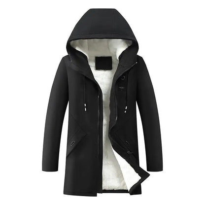 Herren Winterparka mit Kapuze und Teddyfutter – Warmer Mantel