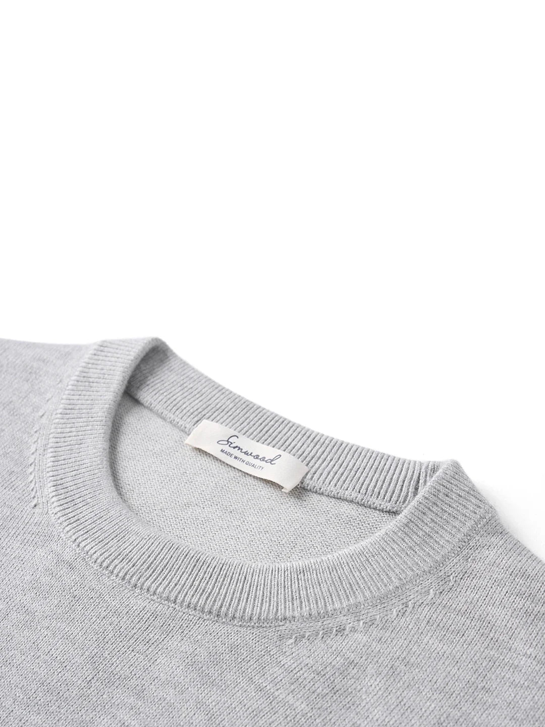 Unisex Langarm Pullover Rundhals Ausschnitt aus Feinstrick