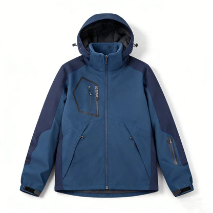 Funktionsjacke Herren 3-in-1 Outdoor Jacke Wasserdicht mit Kapuze