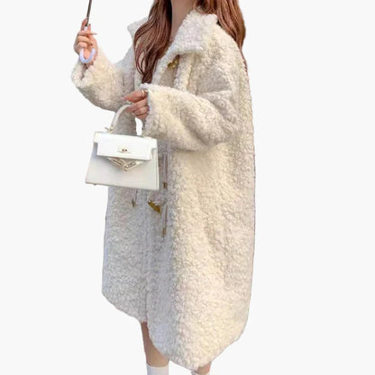Damen Teddy Mantel Oversize Wintermode Kuscheliger Outdoor Style