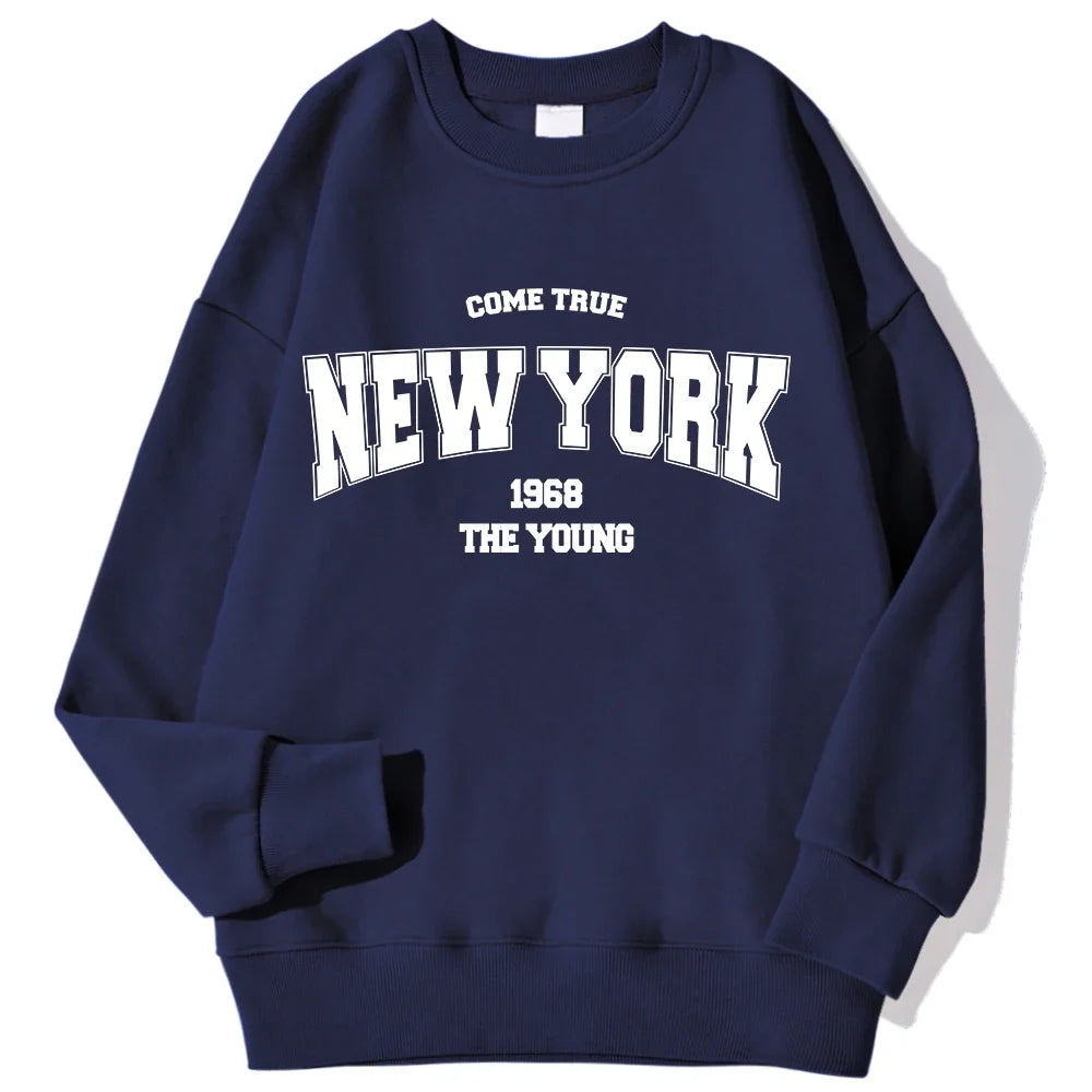 Unisex Sweatshirt Rundhalsausschnitt mit Motivdruck Langarm Oberteil Freizeit