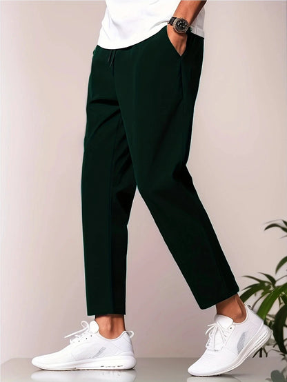 Herren Freizeithose Schwarz mit Kordelzug