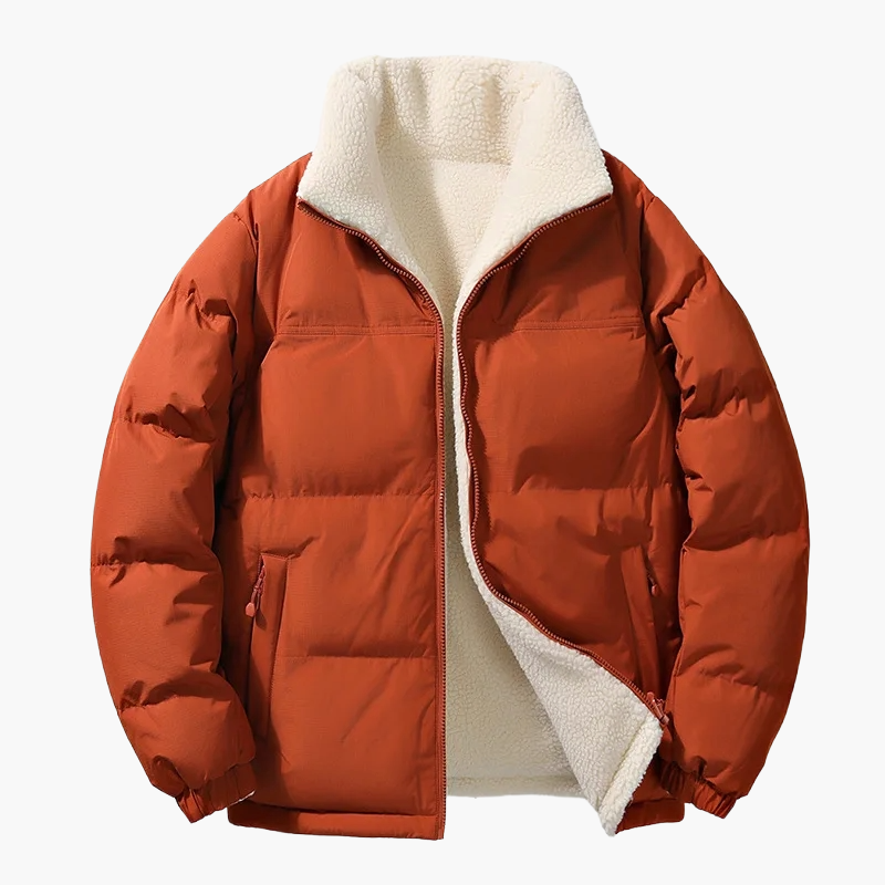 Herren Winter Steppjacke mit Stehkragen und Fleecefutter – Urban Casual Komfort