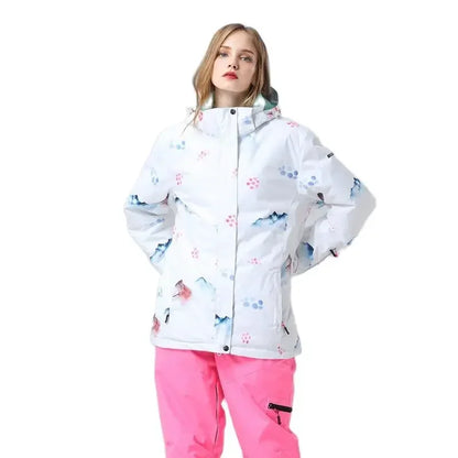 Damen Ski-Snowboardjacke mit Kapuze Wind- & Wasserabweisend