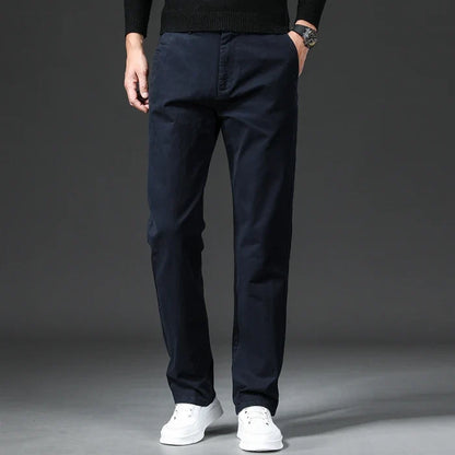 Herren Chino Hose Beige Freizeithose Khaki Straight Fit