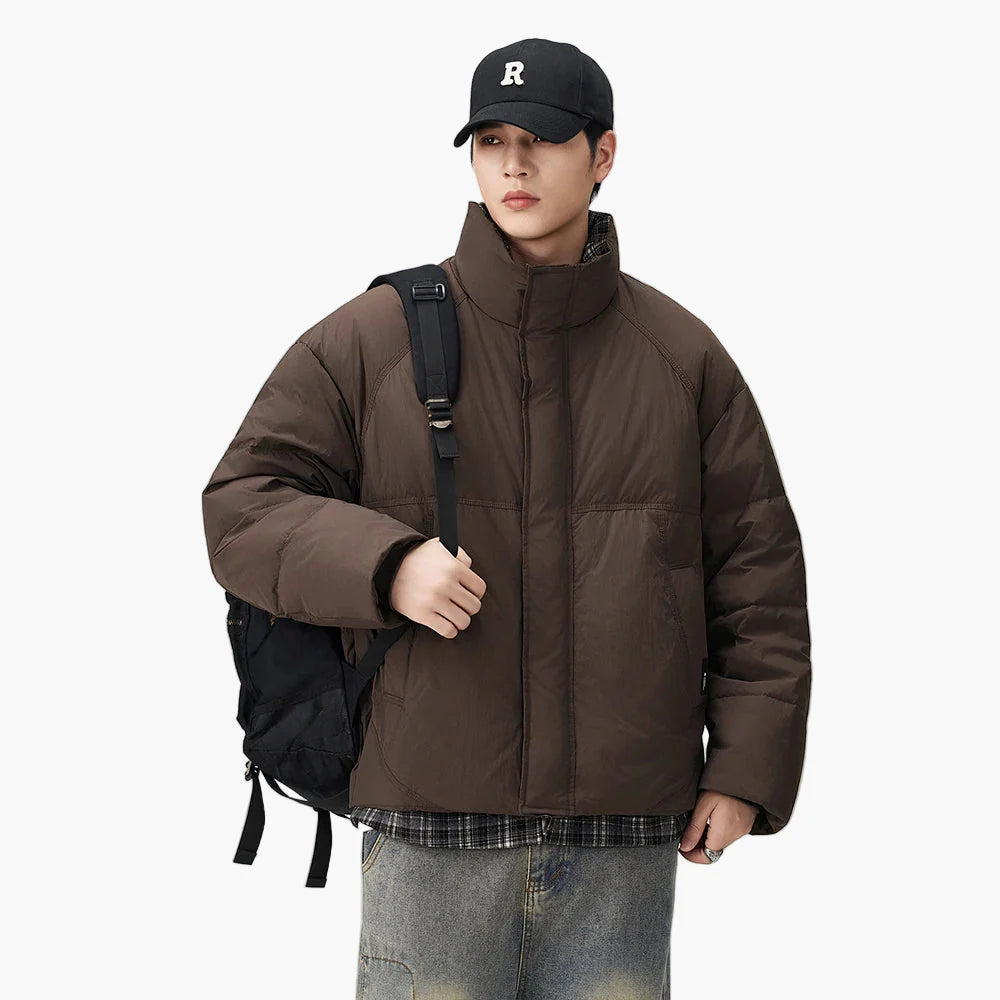 Herren Oversized Pufferjacke im Streetwear-Stil für Alltag und Freizeit