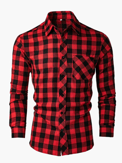 Herren Flanellhemd Kariert – Modisches Freizeithemd Slim Fit – Lässig & Vielseitig für Alltag und Outdoor