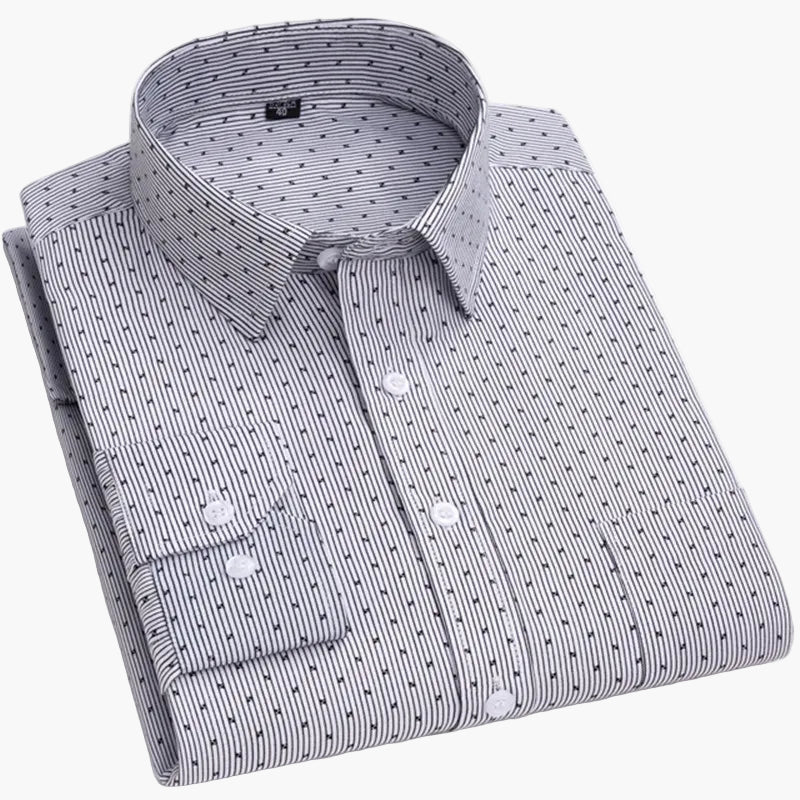 Herren Business Hemd Slim Fit – Gestreiftes Langarmhemd für Büro & Alltag