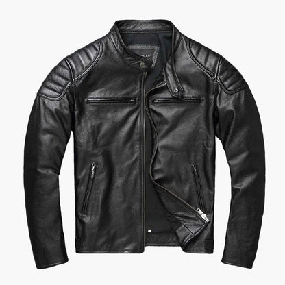 Herren Motorradjacke im Biker-Stil – Schlanke Passform für Freizeit und Alltag