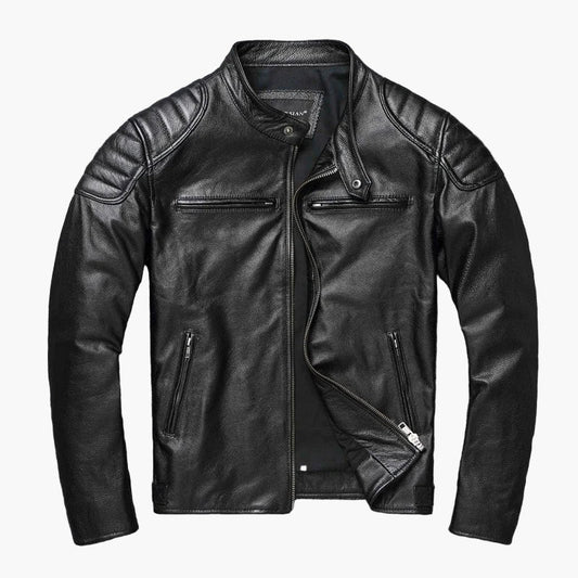 Herren Motorradjacke im Biker-Stil – Schlanke Passform für Freizeit und Alltag