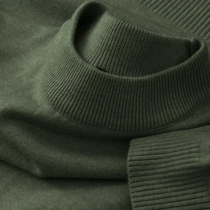 Unisex Langarm-Strickpullover mit Rundhalsausschnitt und Rippbündchen